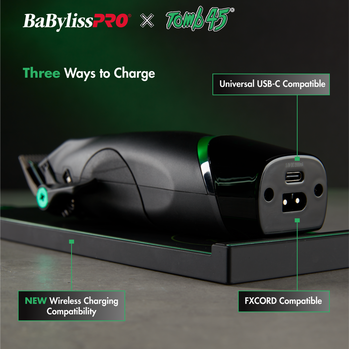 BaBylissPRO x Tomb45 Wireless Charging Clipper (FXT45C)