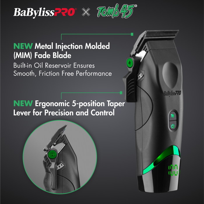 BaBylissPRO x Tomb45 Wireless Charging Clipper (FXT45C)