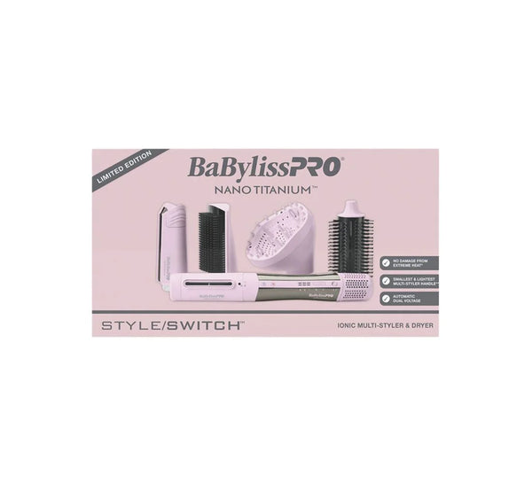 BabylissPro Nano Titanium Pink Ionic Multi-Styler & Dryer-Limited Edition-BNTSSPK-5PK