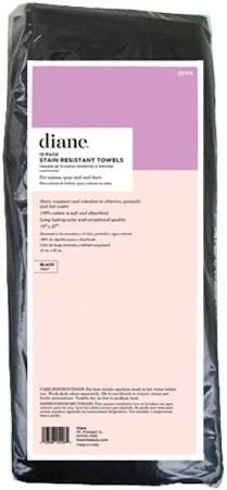Diane Stain Resistant Black Towels, 12 Pack