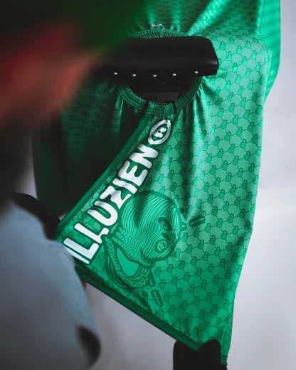 Illuzien Green Ski Mask Cape