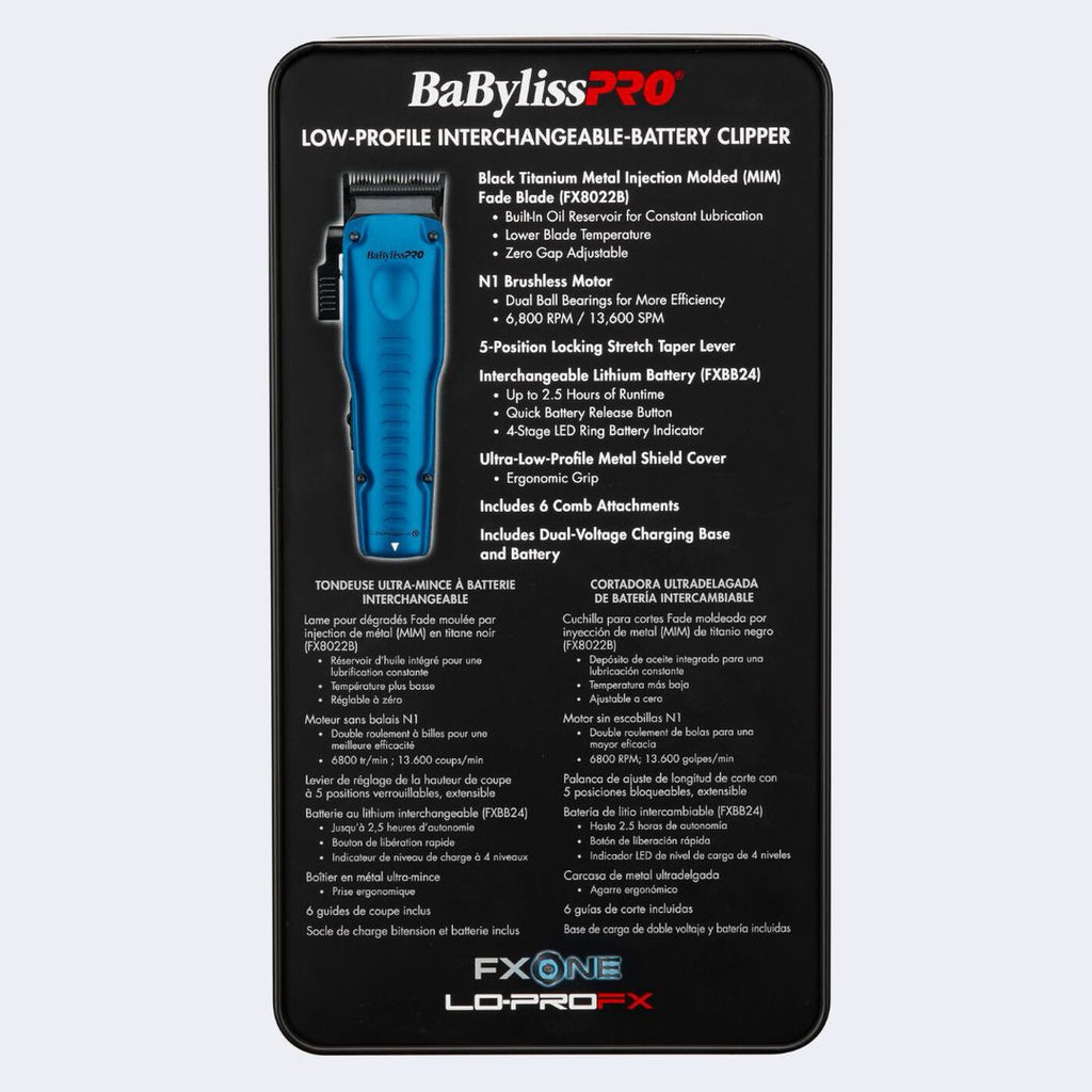 BaBylissPRO® FXONE Lo-ProFX Limited Edition Black & Blue Clipper