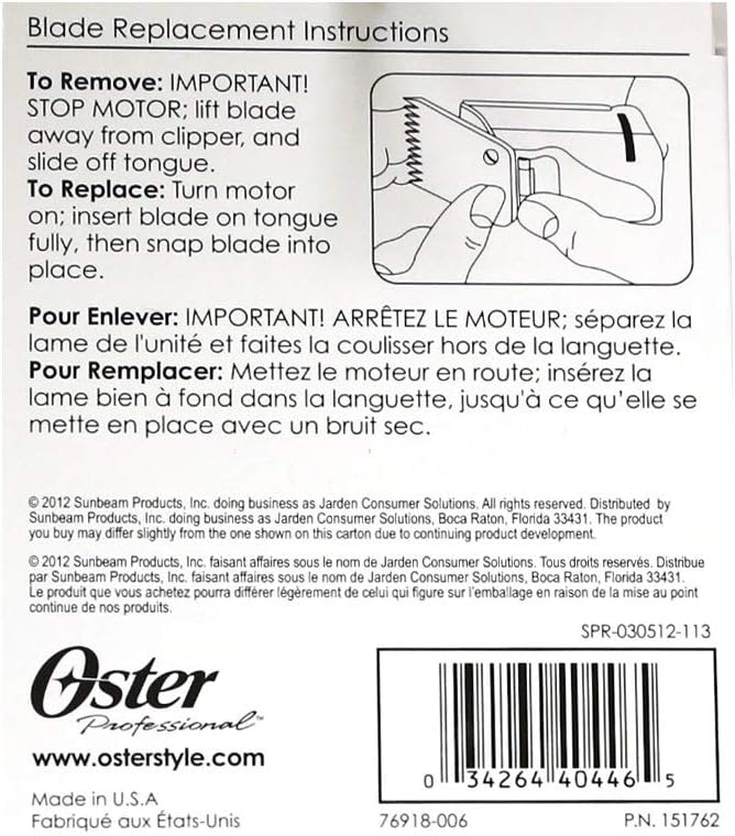 Oster 76918-006 1 1/2 Detachable Clipper Blade