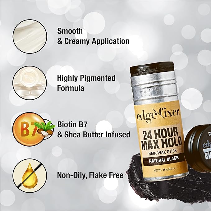 Red by Kiss Hair Wax Stick 24HR Max Hold Edge Fixer Edge Control Pomade Non-Sticky