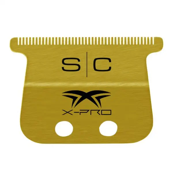 StyleCraft Fixed Gold Titanium X-Pro Wide Replacement Trimmer Blade w/ Black Diamond DLC The One Cutter Set (SC527GB)