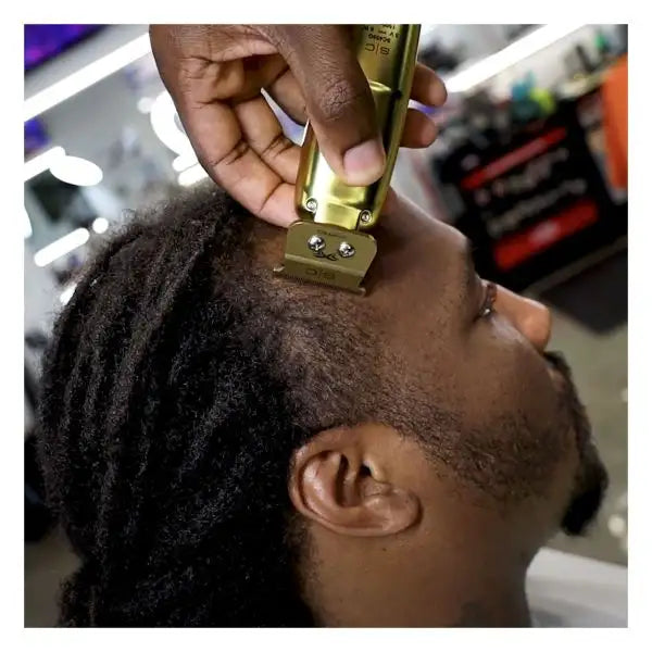 StyleCraft Fixed Gold Titanium X-Pro Wide Replacement Trimmer Blade w/ Black Diamond DLC The One Cutter Set (SC527GB)