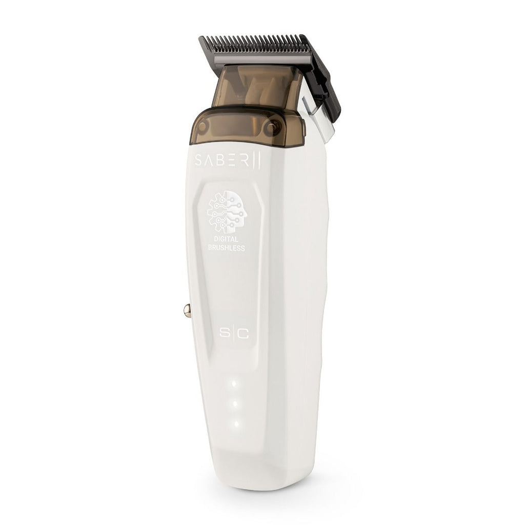 StyleCraft Limited Edition Saber II Cordless Digital Brushless Motor Clipper - White (SC619) [PRE-ORDER]