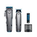 BaBylissPRO Low-Profile Interchangeable Battery Clipper & Trimmer Set - Gray