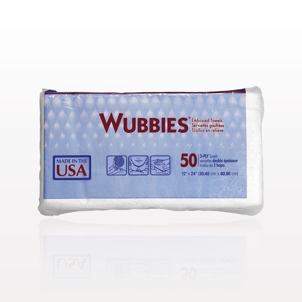 Wubbies Embossed Disposable Salon/Barbershop  Towels (50 Pack)