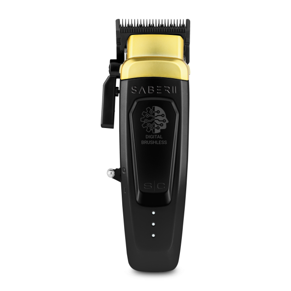 StyleCraft Saber 2.0 Cordless Modular Clipper w/ High-Torque Digital Brushless Motor - Black (SC617B)