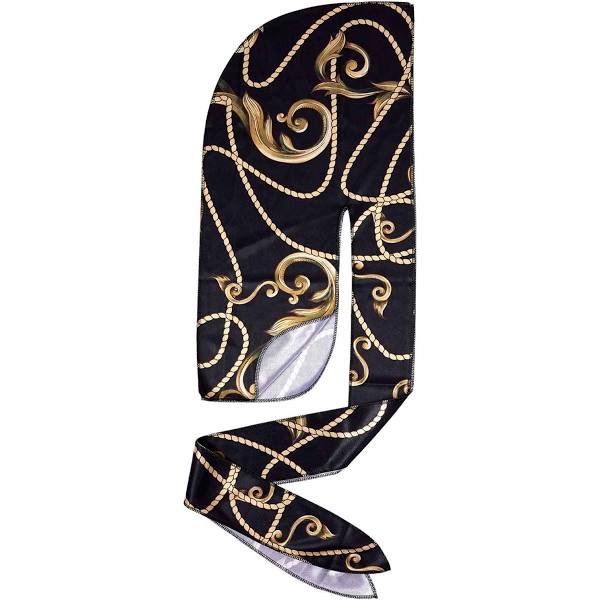 Kiss Power Wave Luxe Design Durag Black Gold